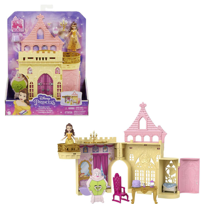 Mattel disney princess belle’s magical surprise castle playset play building hlw94