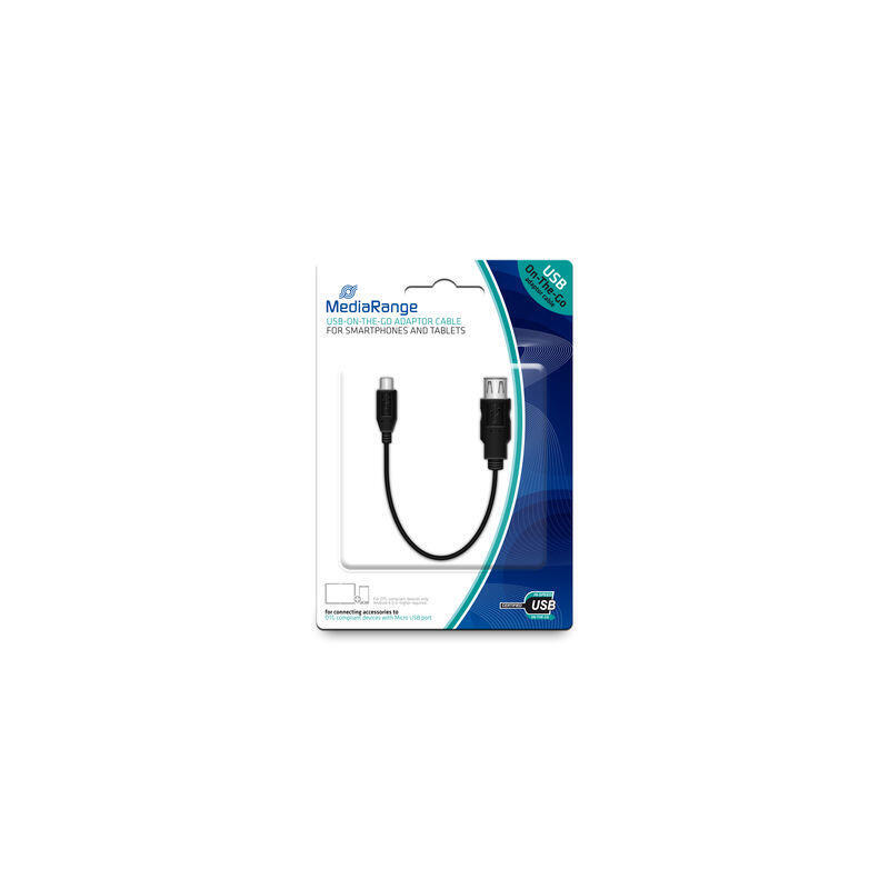 Mediarange mrcs168 cable usb 0,2 m 2.0 micro-usb b usb a negro