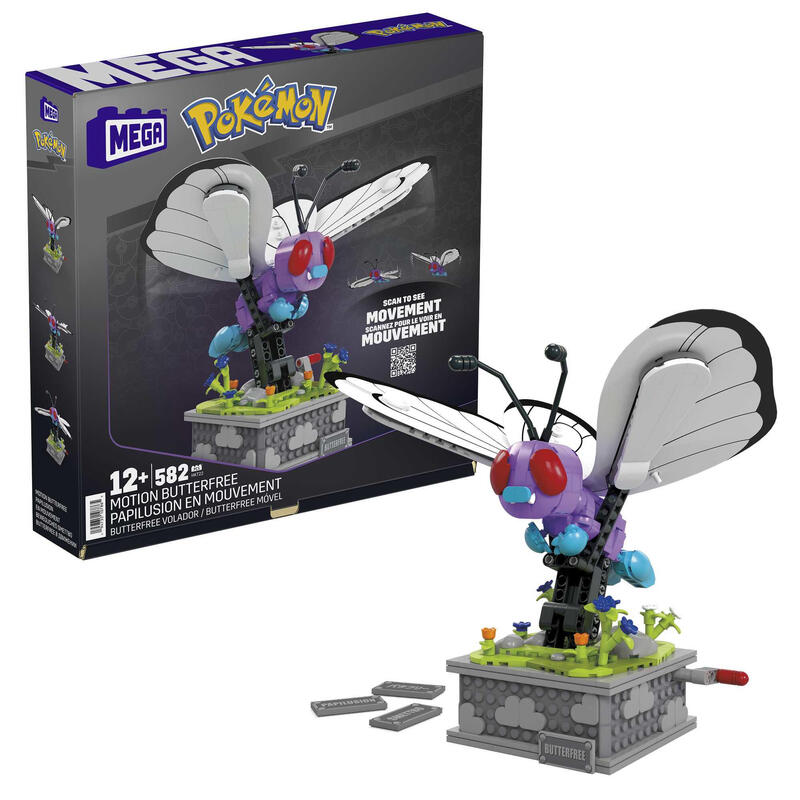 Mega construx pokémon motion butterfree kit de construcción hkt22
