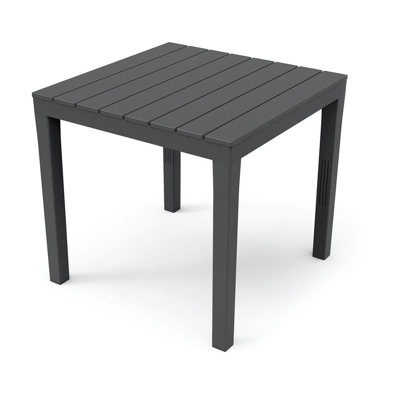 Mesa cuadrada de jardin color: negro 78x78x72cm modelo: bali ipae progarden