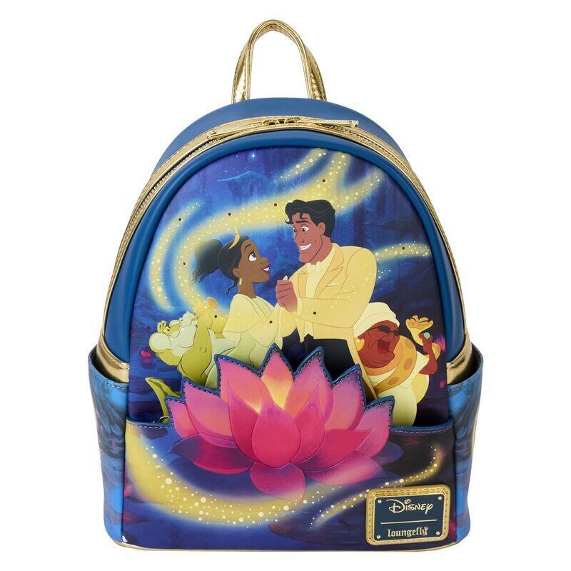 Mochila 15th anniversary tiana y el sapo disney loungefly 26cm