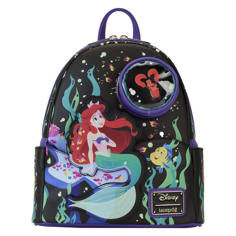 Mochila 35th anniversary la sirenita disney loungefly 26cm