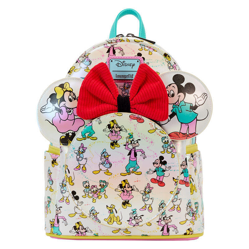 Mochila + diadema orejas mickey &38, friends classic disney 100 loungefly 26cm