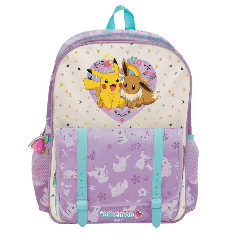 Mochila flowers pokemon 42cm adaptable
