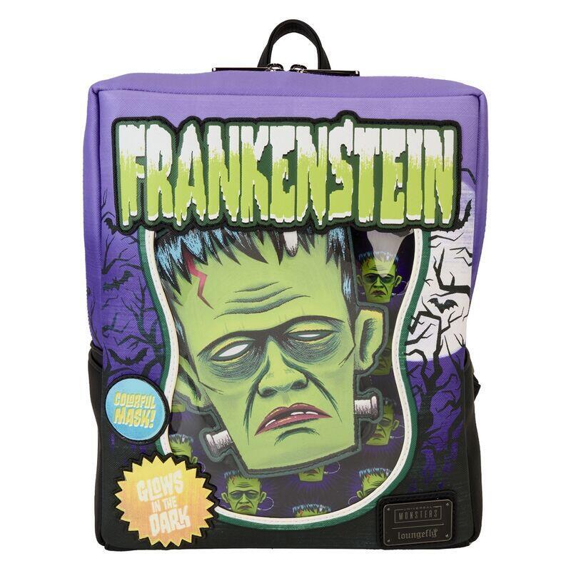 Mochila frankenstein neon mask universal monster loungefly 28cm