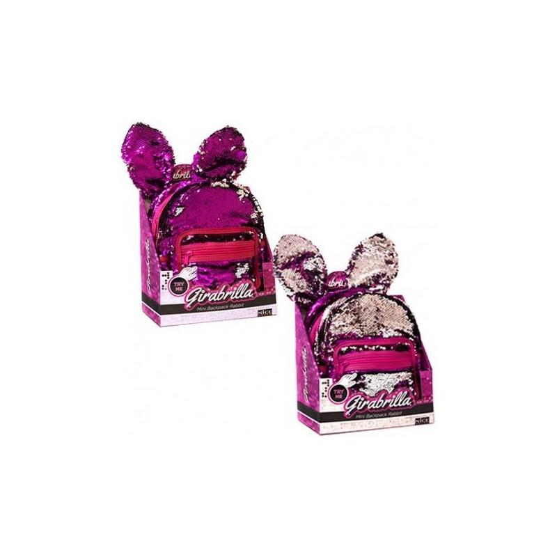 Mochila girabrilla conejo multicolor 10 cm