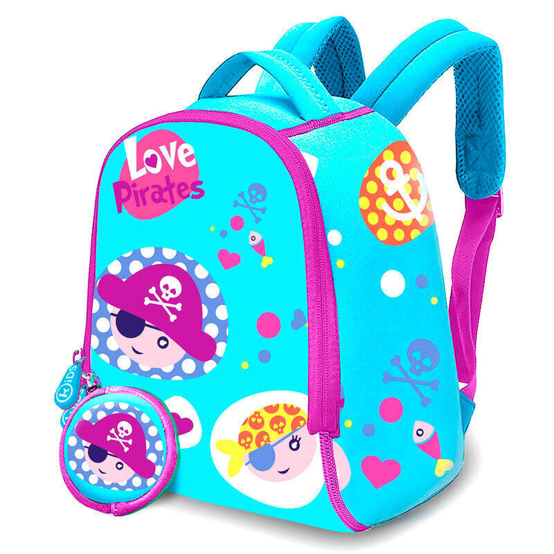 Mochila + monedero love pirates neopreno 25cm