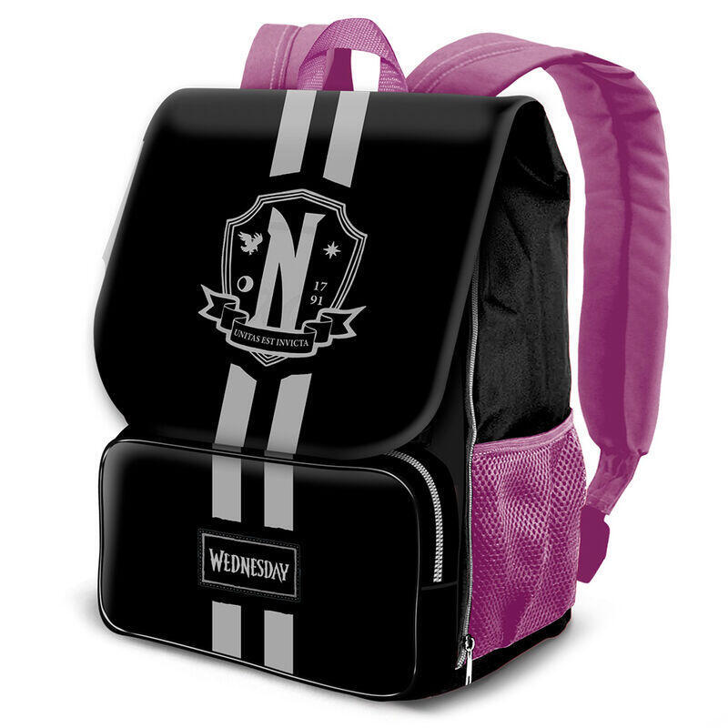Mochila solapa school miercoles 45cm