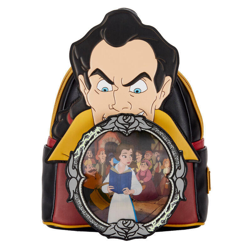Mochila villanos escena gaston la bella y la bestia disney loungefly 26cm