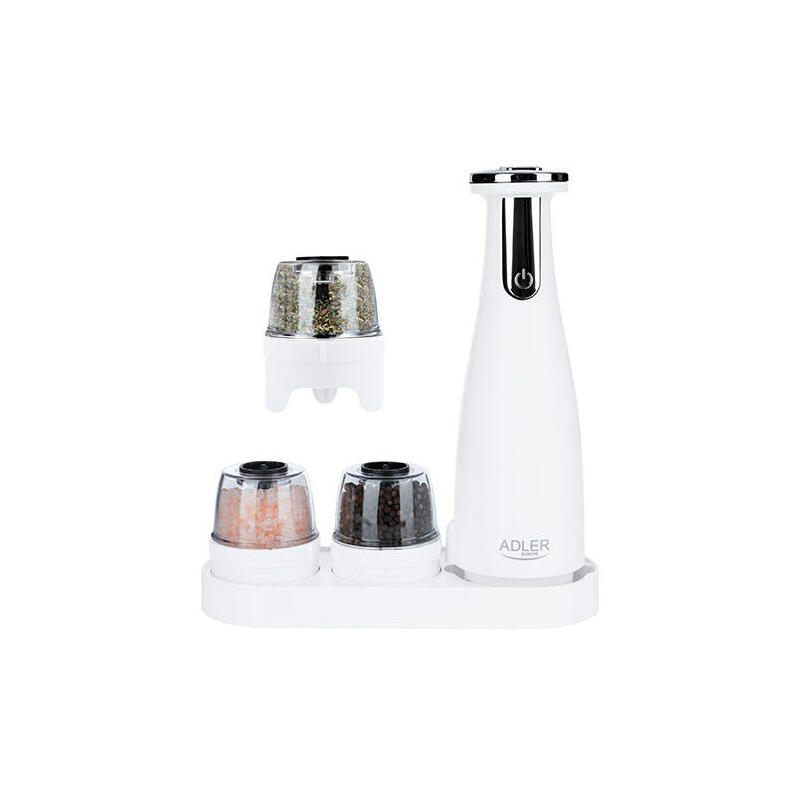 Molinillo electrico de sal y pimienta adler ad 4449w blanco mate