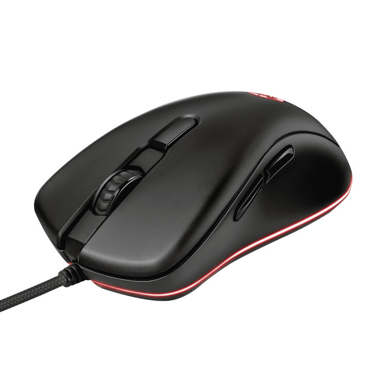 Mouse optico trust gaming gxt 930 jacx rgb 6400dpi  hasta 8 botones programables (2 para pulgar) 23575