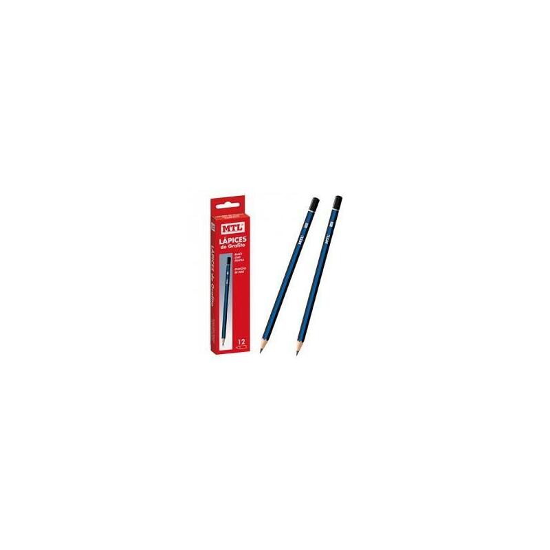 Mtl lapiz madera grafito hb -12u-