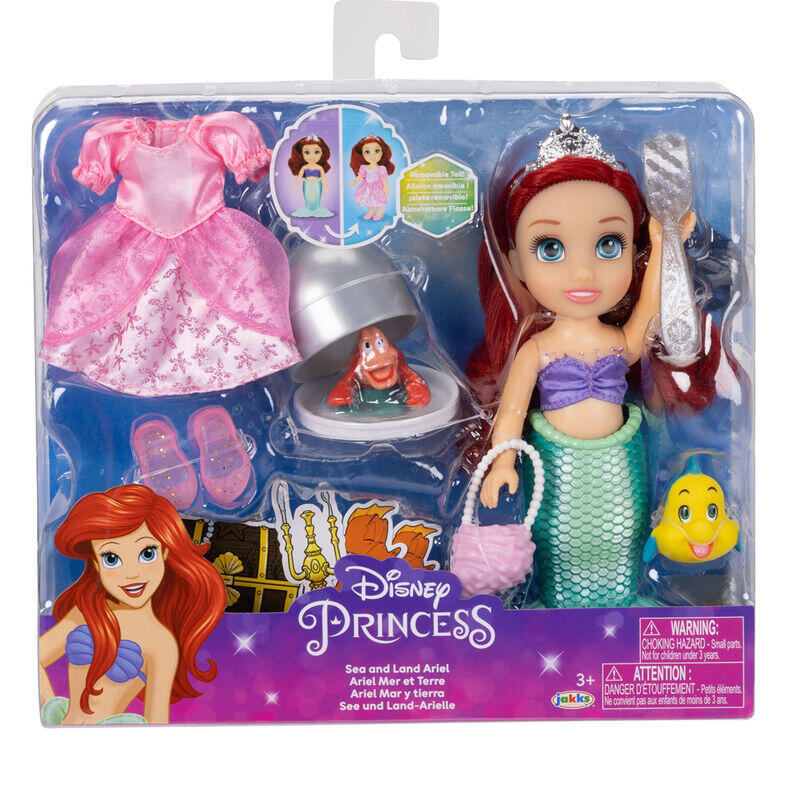 MuÑeca ariel mar y tierra la sirenita disney 15cm