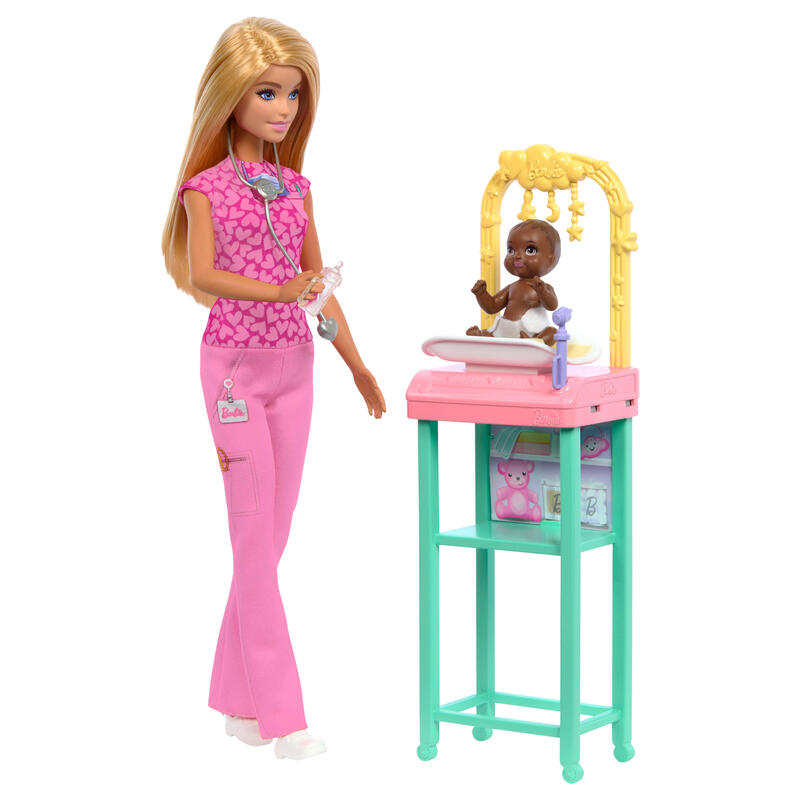 MuÑeca  barbie deluxe careers pediatra playset   jcr72