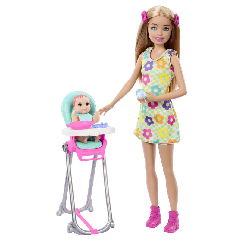 Muñeca mattel barbie family & friends new skipper babysitters inc playset