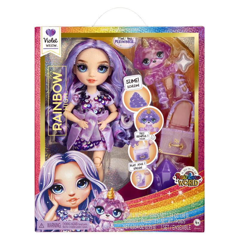 MuÑeca  mga entertainment classic rainbow high fashion doll – violeta 120223-eu
