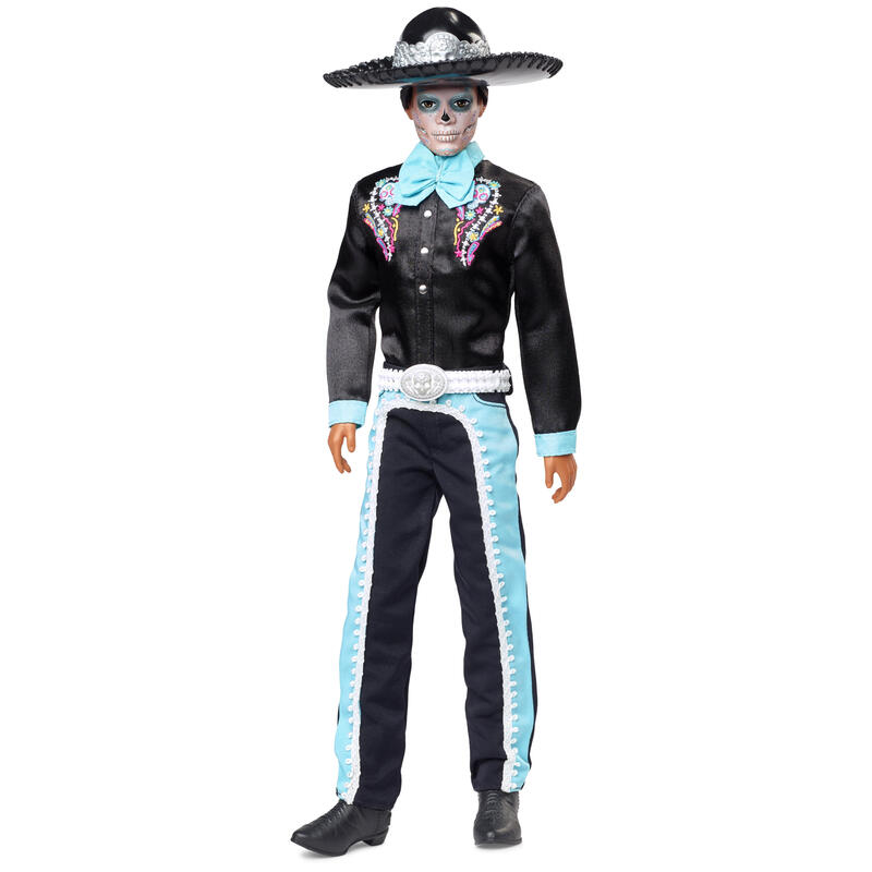 MuÑeco mattel barbie signature dÍa de muertos 2024  ken con traje negro y sombrero hrm73
