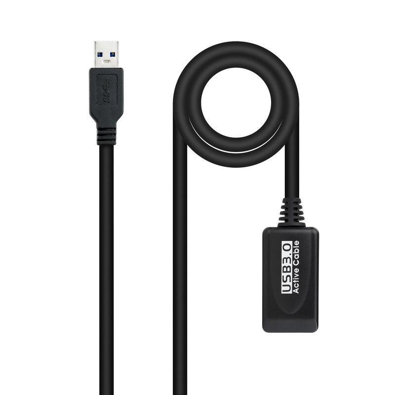 Nanocable cable prolongador con amplificador usb-a 3.0 macho a usb-a hembra 5m