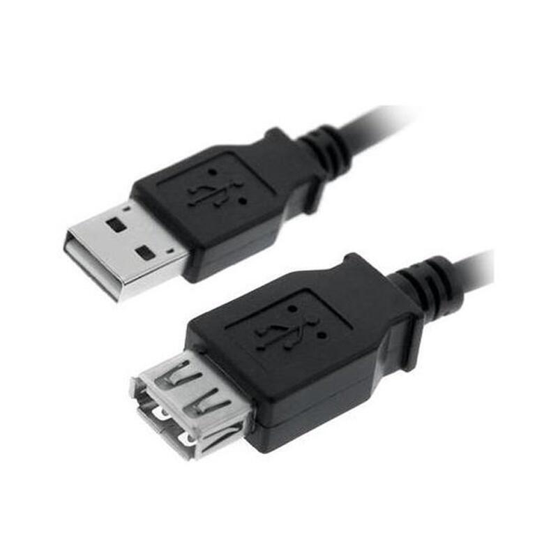 Nanocable cable prolongador usb-a 2.0 macho a usb-a hembra 1m