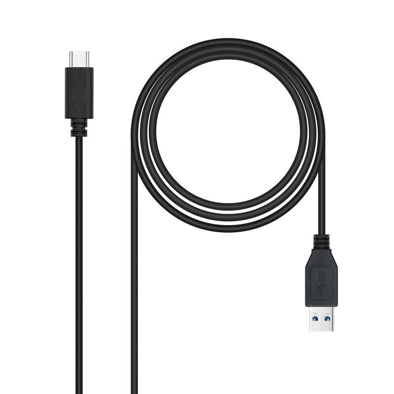 Nanocable cable usb 3.1 gen2 10gbps 3a usb-c/m-a/m 2m – negro