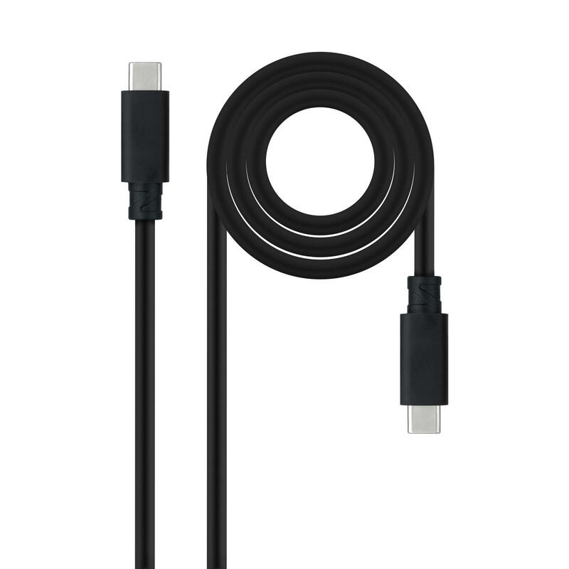 Nanocable cable usb 3.1 gen2 5a usb-c/m-usb-c/m 2m – negro