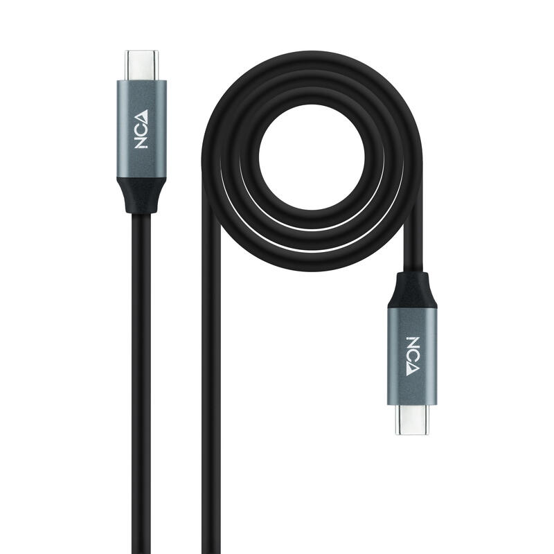 Nanocable cable usb 3.2 gen2x2 100w 4k/60hz usb-c m/m 1m – negro