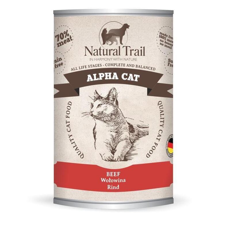 Natural trail cat  alpha beef puszka 400g