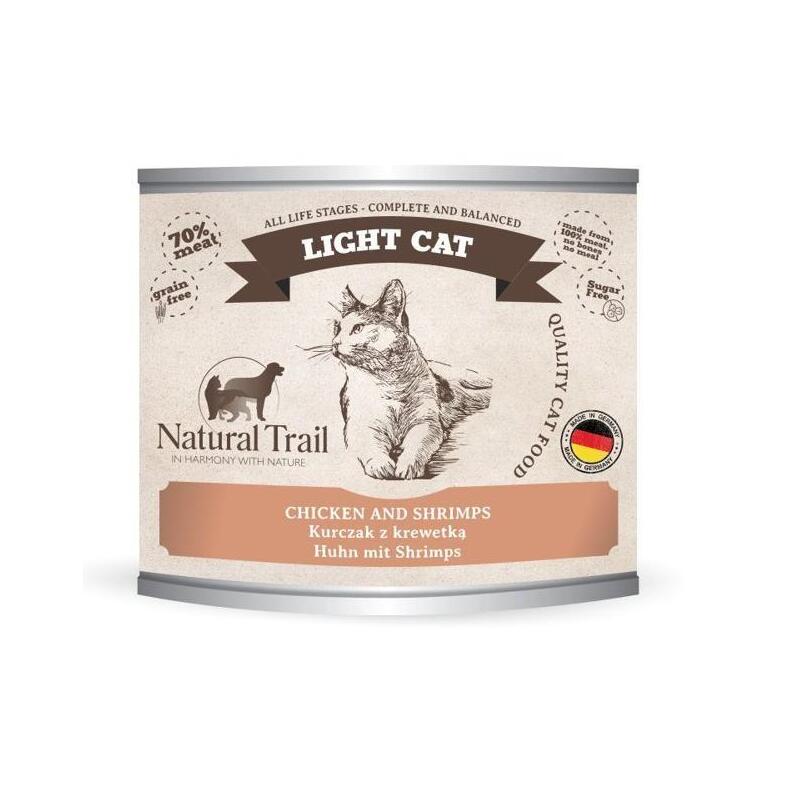 Natural trail cat  light chicken, shrimps 200g