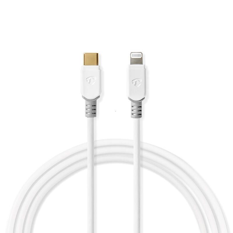 Nedis cable usb  apple lightning  lightning de apple 8-pin  usb type-c ™ macho  oro  2.00 m