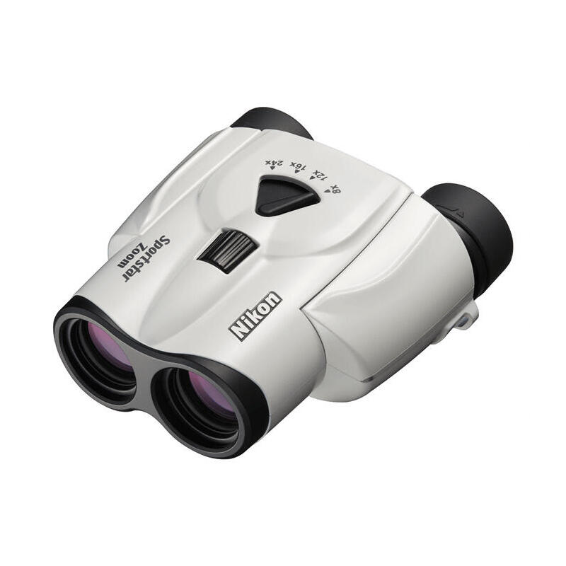 Nikon sportstar zoom 8-24×25 white binocular blanco