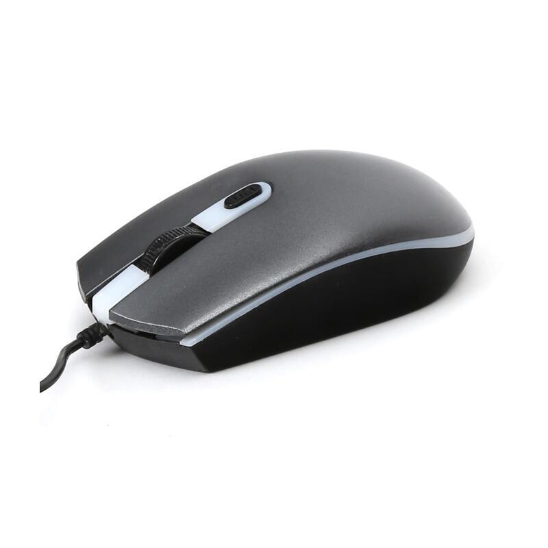 Omega raton optico goma 2000dpi om0550g gris