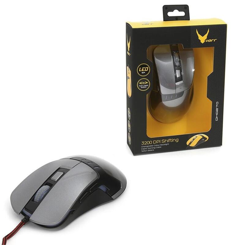 Omega varr raton om-270 gaming 1200-1600-2400-3200dpi gris