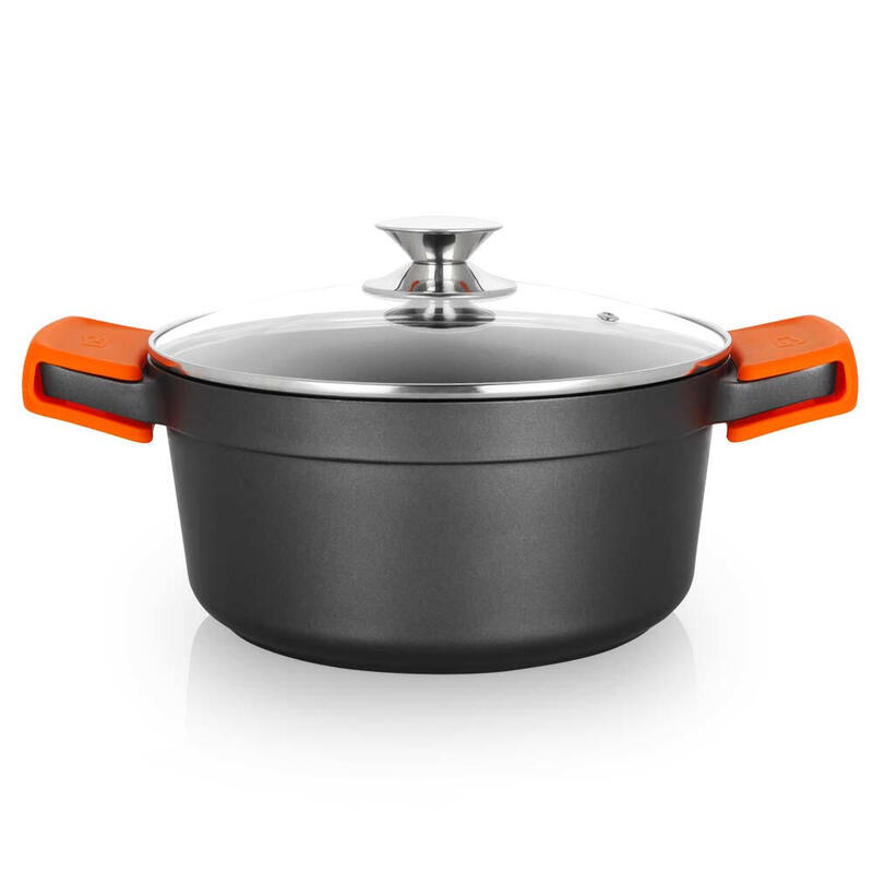 Orbegozo cdh 3024 – cacerola de aluminio fundido para guisos de la abuela indeformable – 4.5 l – asas de silicona –