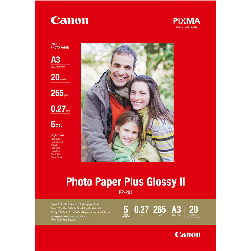 Original canon papel inkjet pp-201 fotografico a3 20 hojas pp-/201