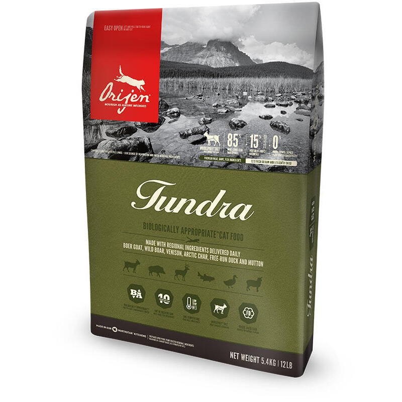 Orijen tundra pienso para gatos adulto pato, jabalÍ 5,4 kg