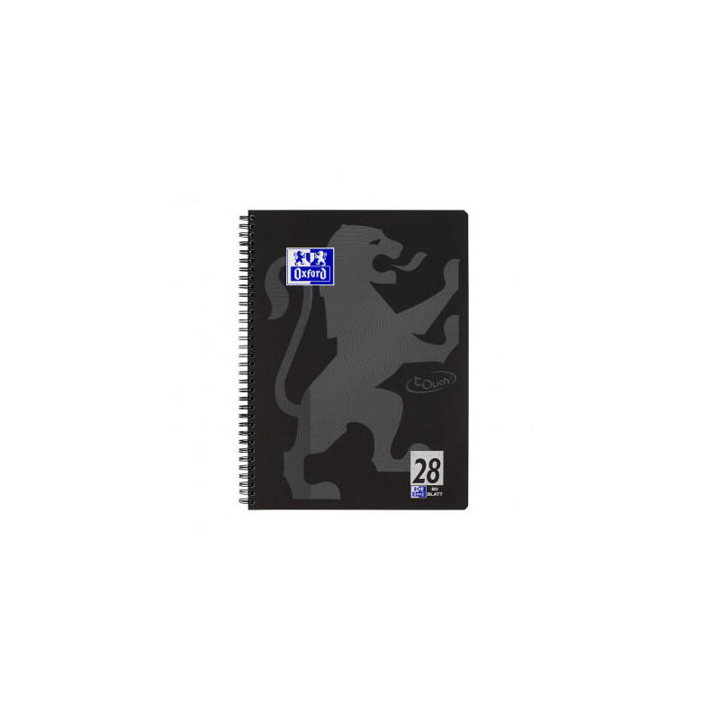 Oxford 400121610 cuaderno y block a4+ 160 hojas negro, gris