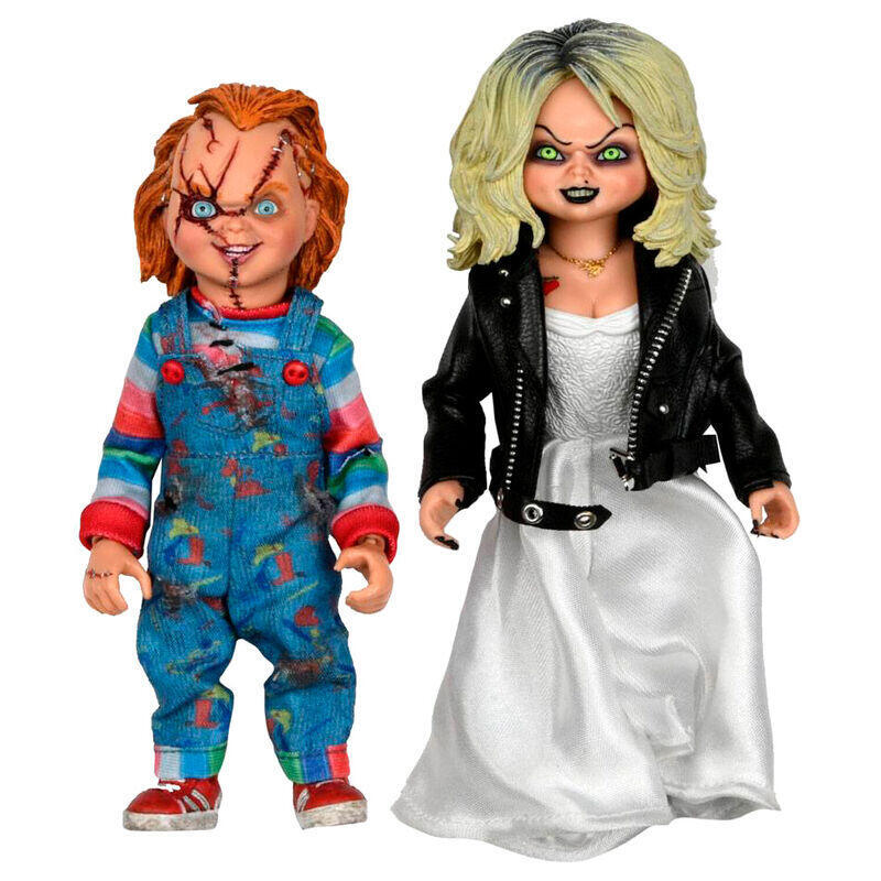 Pack 2 figuras bride of chucky chucky & tiffany 20 cm
