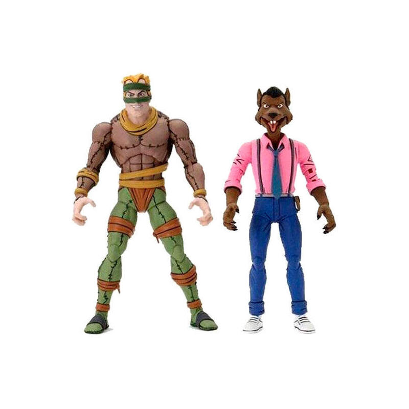 Pack 2 figuras neca rat king & vernon 18 cm scale action figure tmnt cartoon re run