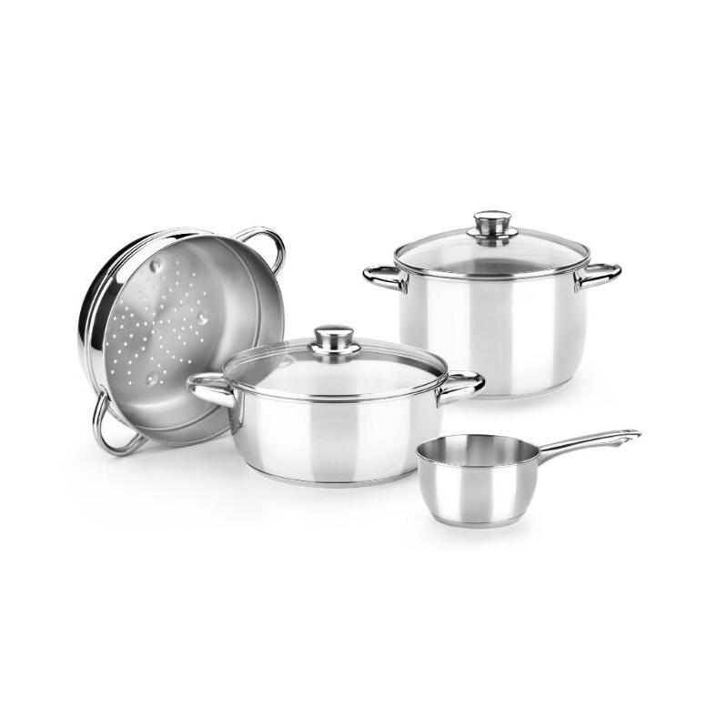 Pack baterÍa de cocina monix optima2 ma50001 cazo Ø16cm ollas Ø20 24cm cacerolas Ø20 24cm acero inoxidable apta para inducciÓn