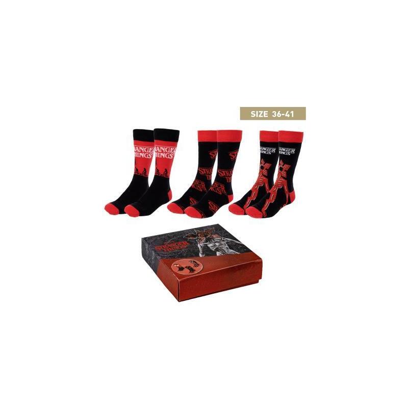 Pack calcetines 3 piezas stranger things talla 36 41