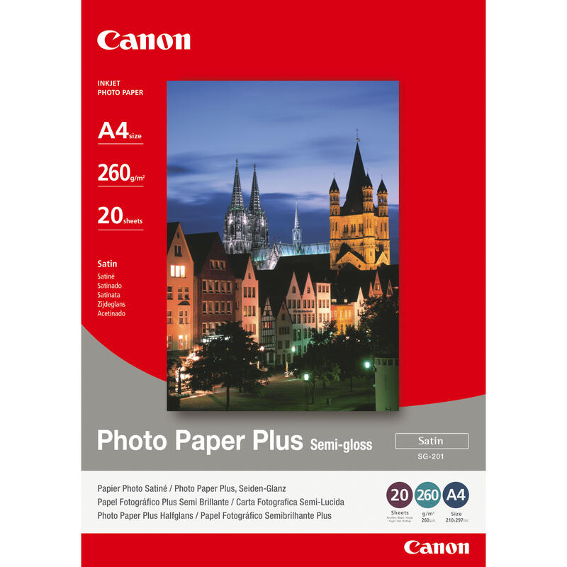 Papel canon plus sg-201-a4 satinado 20hojas