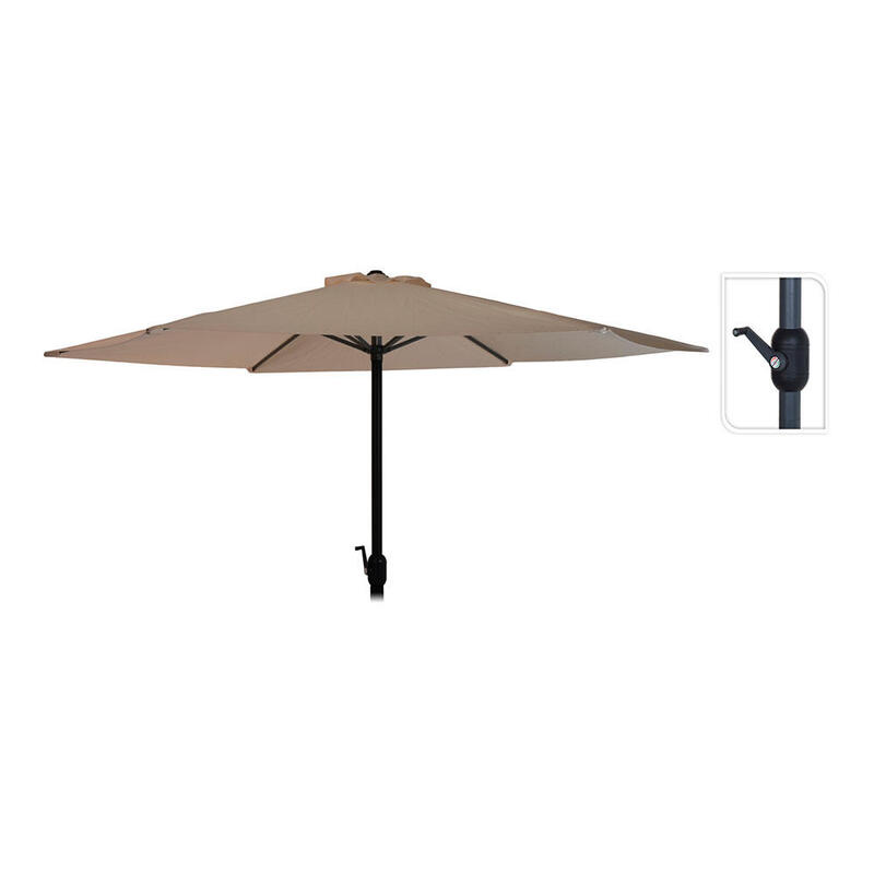 Parasol Ø300cm altura maxima 248cm color: gris claro