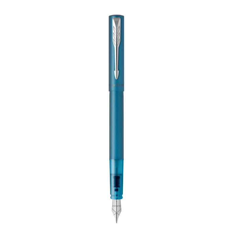 Parker vector xl verde azulado metÁlico cc pluma estilogrÁfica m