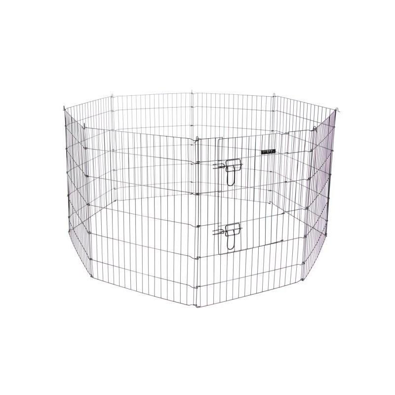 Parque grande kerbl run 8 elementos, modular para perros, gatos, conejos y roedores – 57×78 cm
