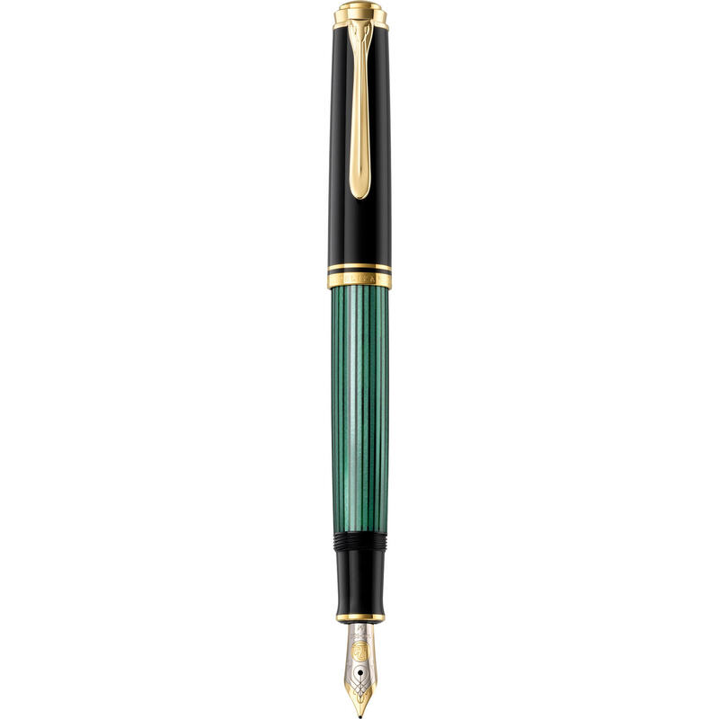 Pelikan pluma estilográfica m600 negro-verde b caja de regalo