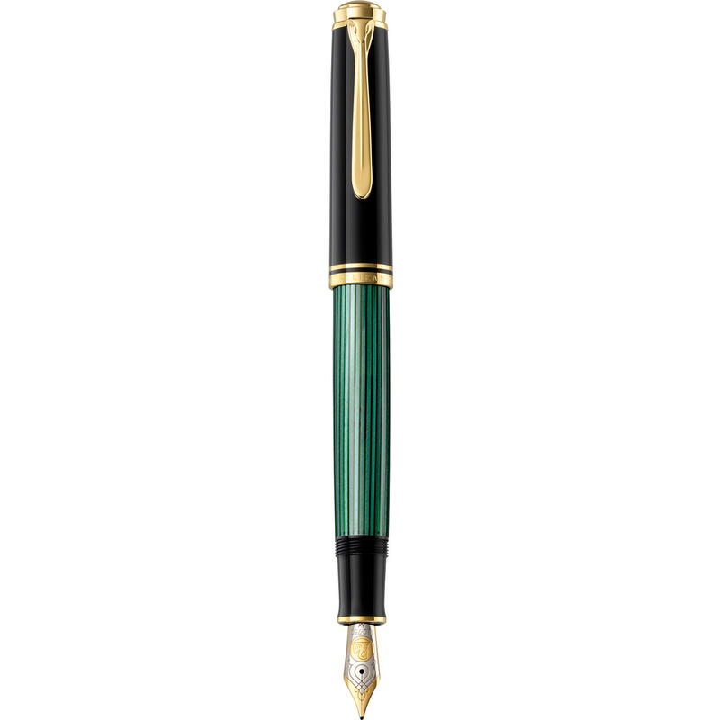 Pelikan pluma estilográfica m800 negro-verde m caja de regalo
