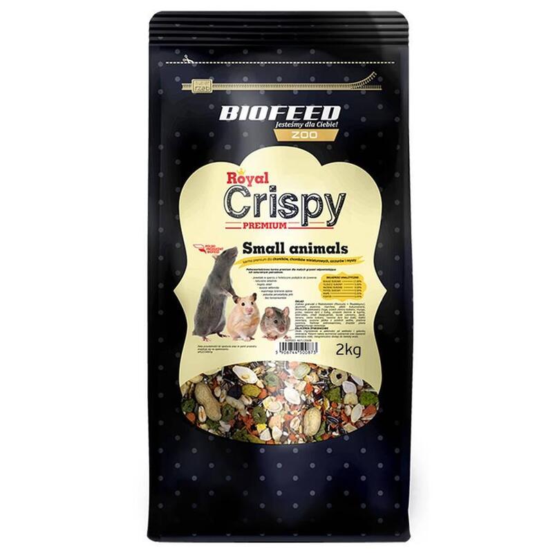 Pellets para pequeÑos roedores biofeed royal crispy premium  2kg