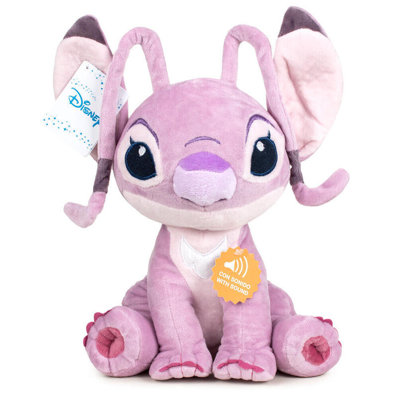 Peluche angel stitch disney soft sonido 20cm