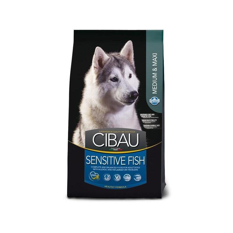 Perro farmina cibau sensitive fish medium/maxi – comida seca para perros – 12kg + 2kg gratis