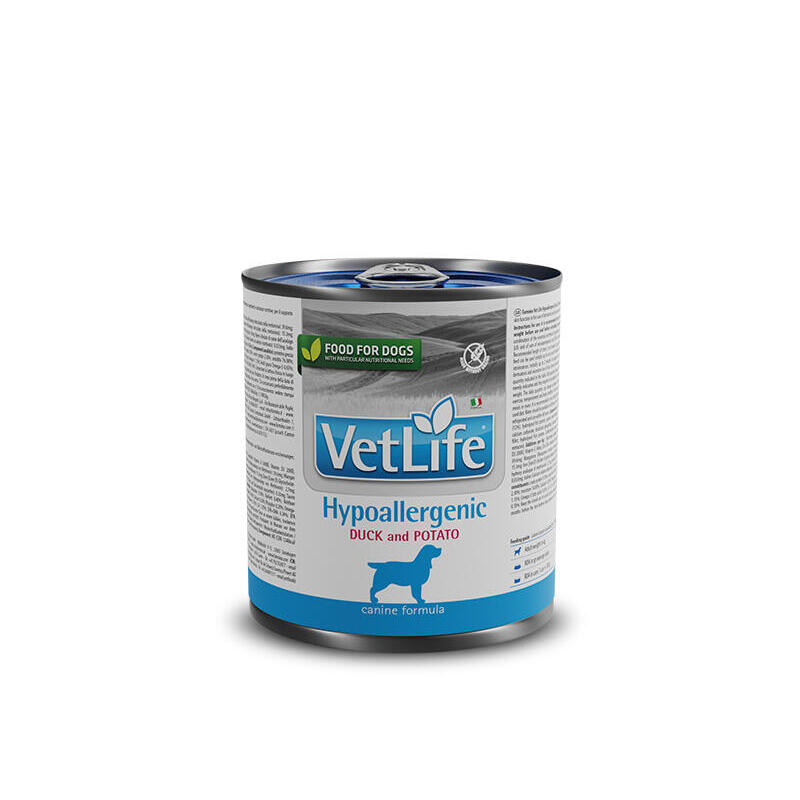 Perro farmina vet life dog hypoallergenic duck & potato – comida hÚmeda para perros – 300 g